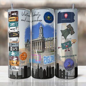 Pennsylvania Tumbler Pennsylvania State Cup, 20oz Sublimation Tumbler